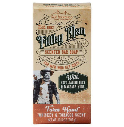 Farm Hand Whiskey & Tobacco 10oz Massaging Bar Soap