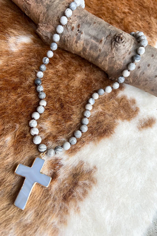 Eve Necklace in Grey