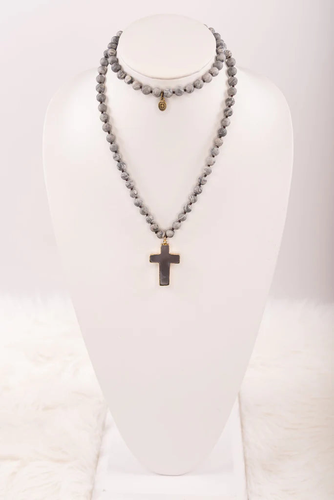 Eve Necklace in Grey