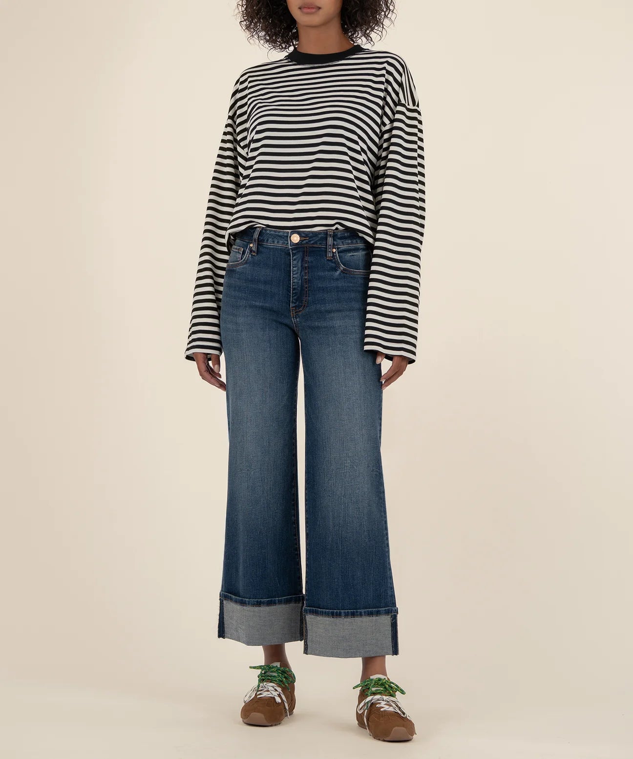 Wide Leg Roll Up Hem Meg High Rise