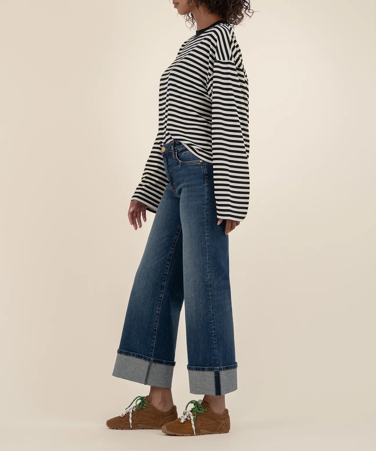 Wide Leg Roll Up Hem Meg High Rise