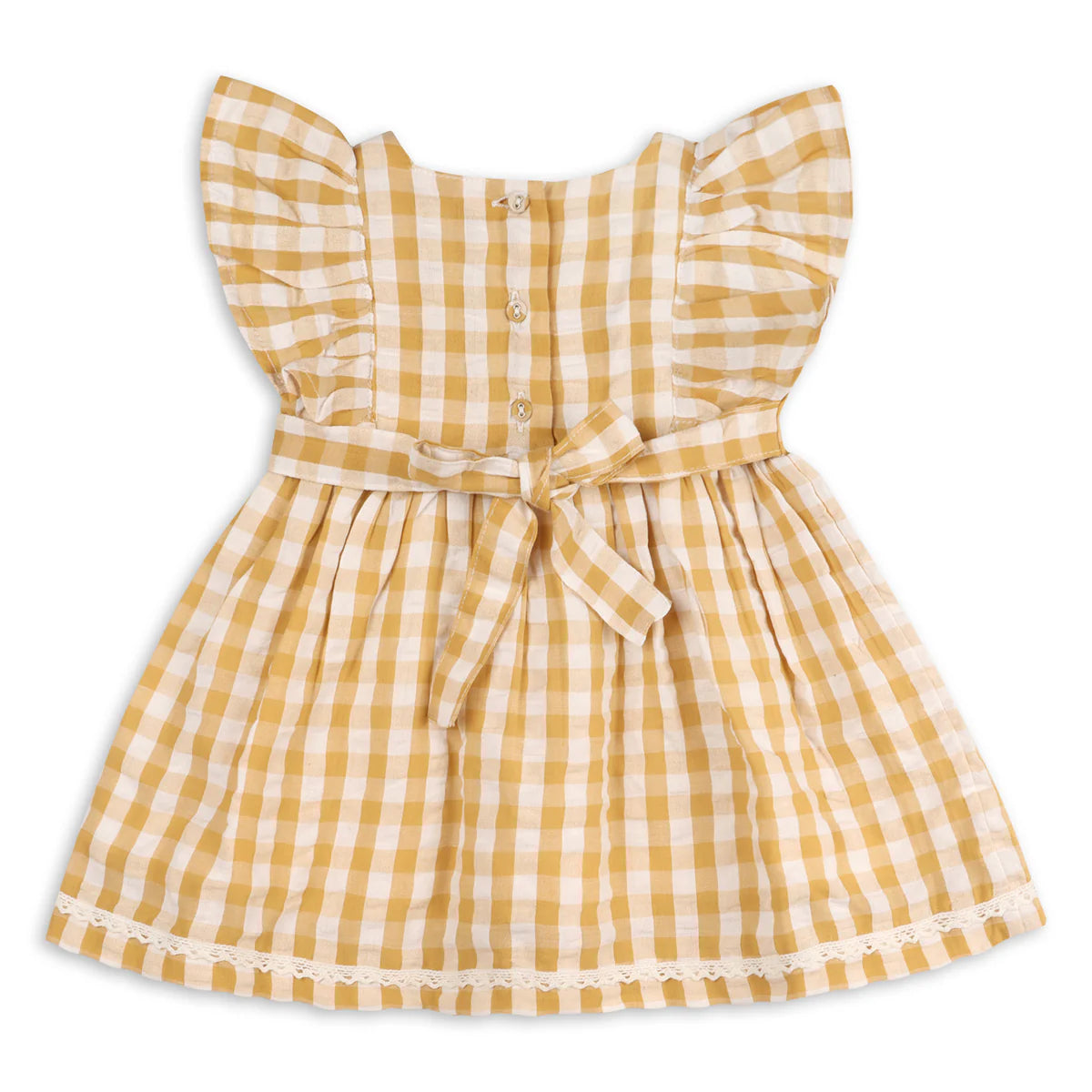 Alina Mustard Gingham Dress & Bloomers