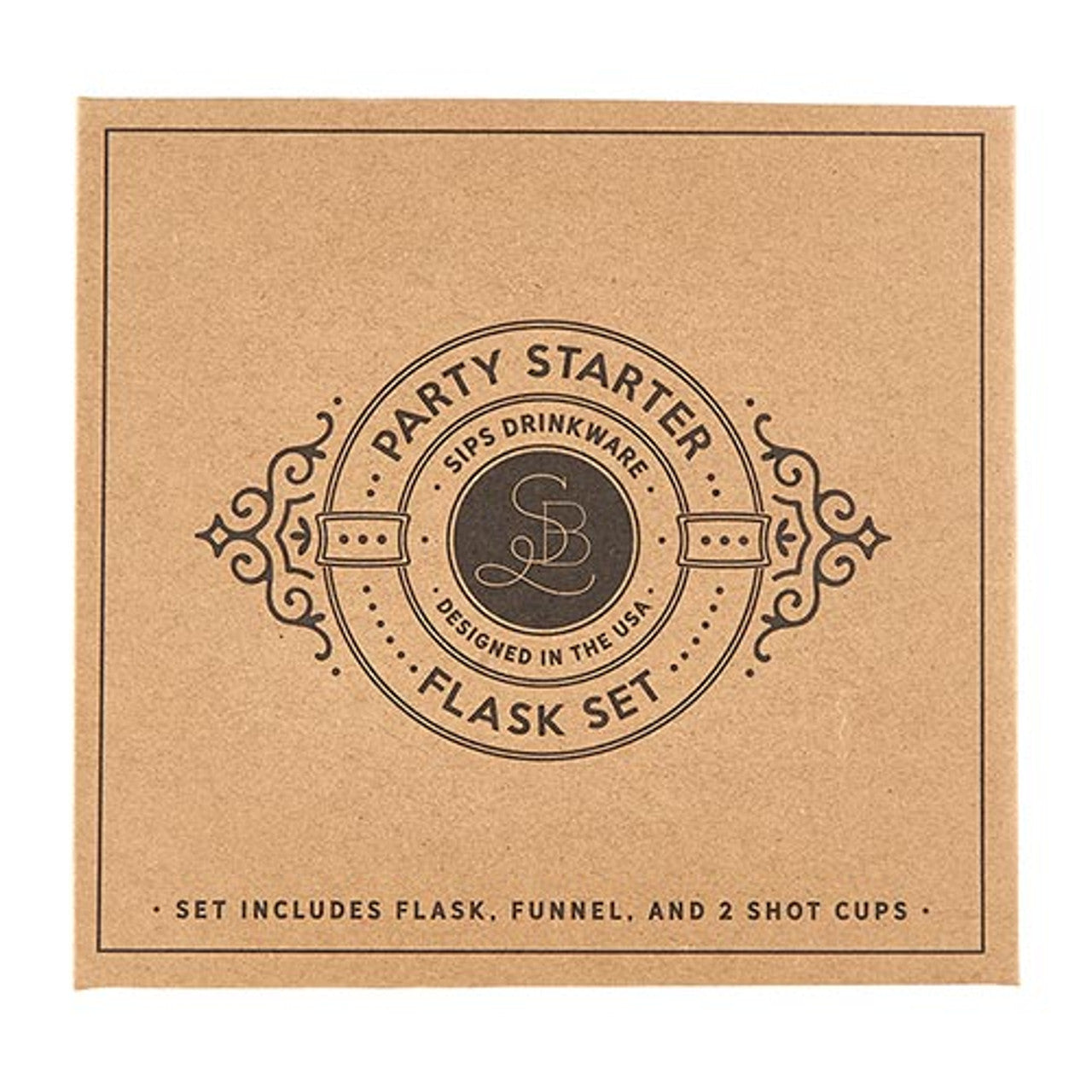 Party Starter Book Box Flask Set