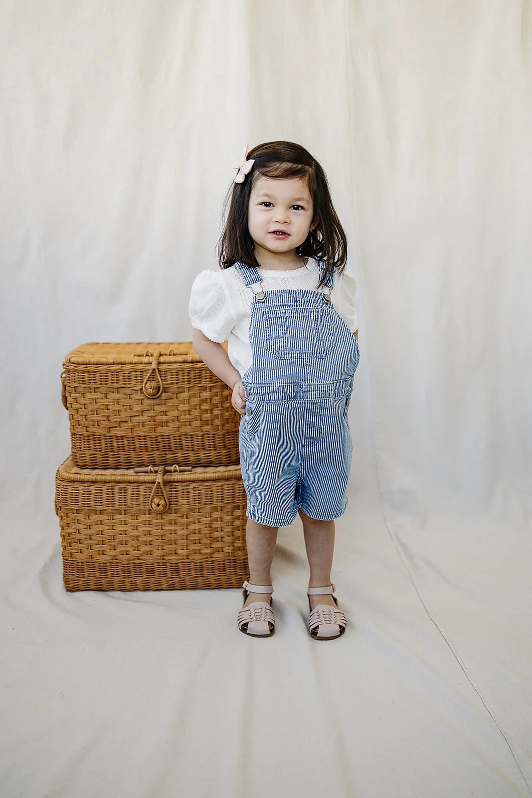 Stripe Shorts Overalls