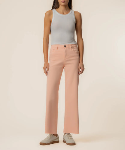 Meg High Rise Wide Leg Raw Hem