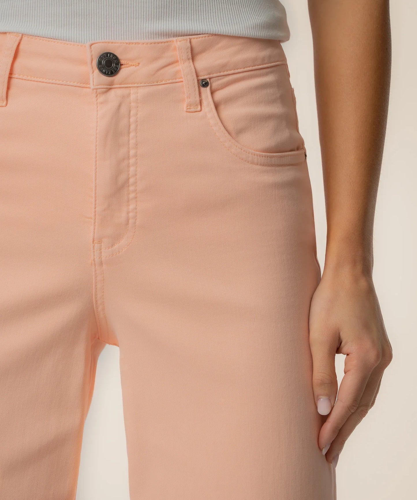 Meg High Rise Wide Leg Raw Hem