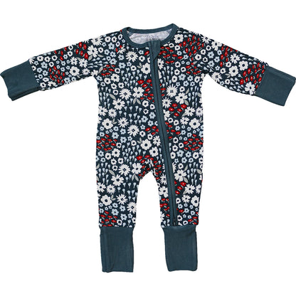 Americana Floral Ribbed Bamboo Pajama