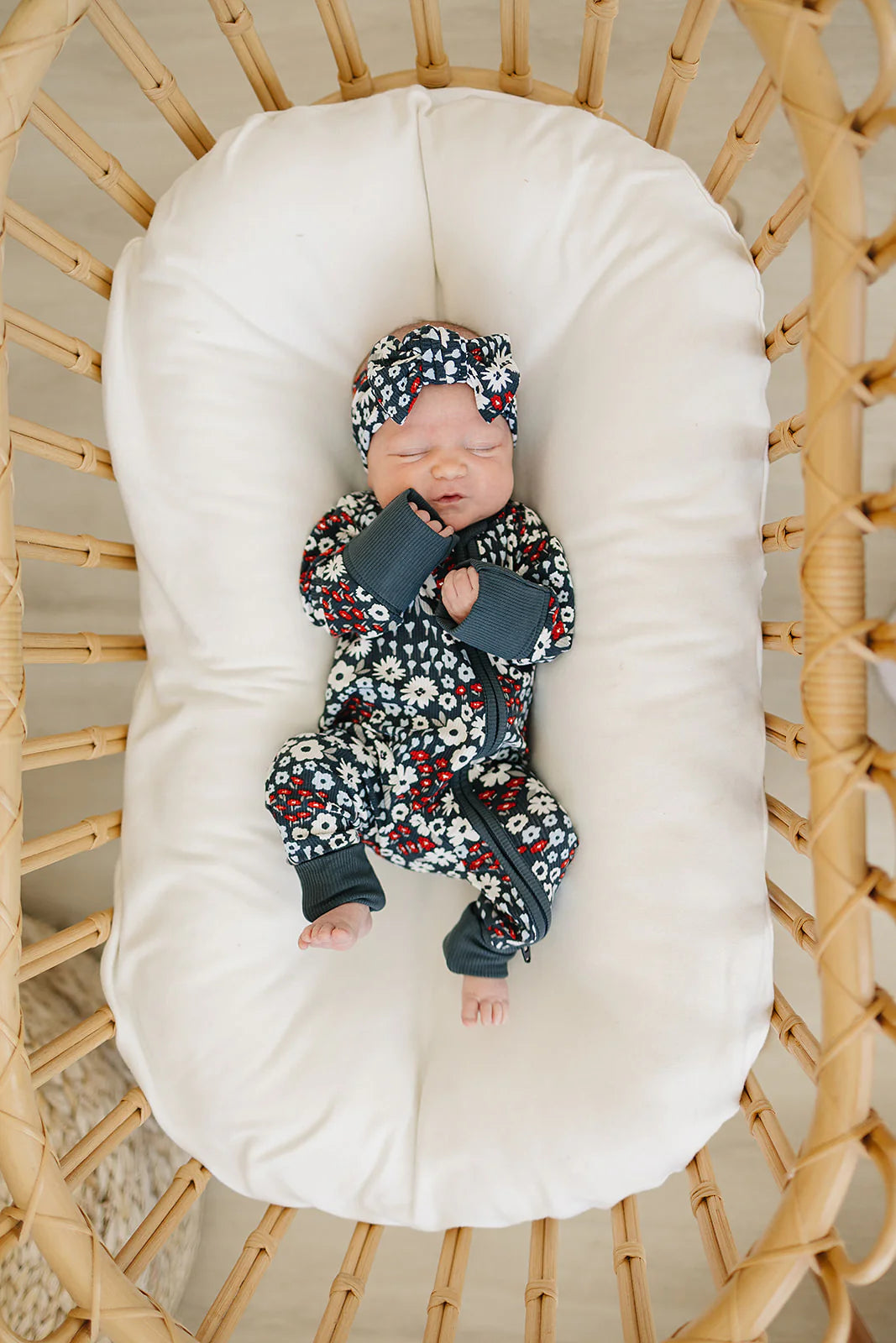 Americana Floral Ribbed Bamboo Pajama