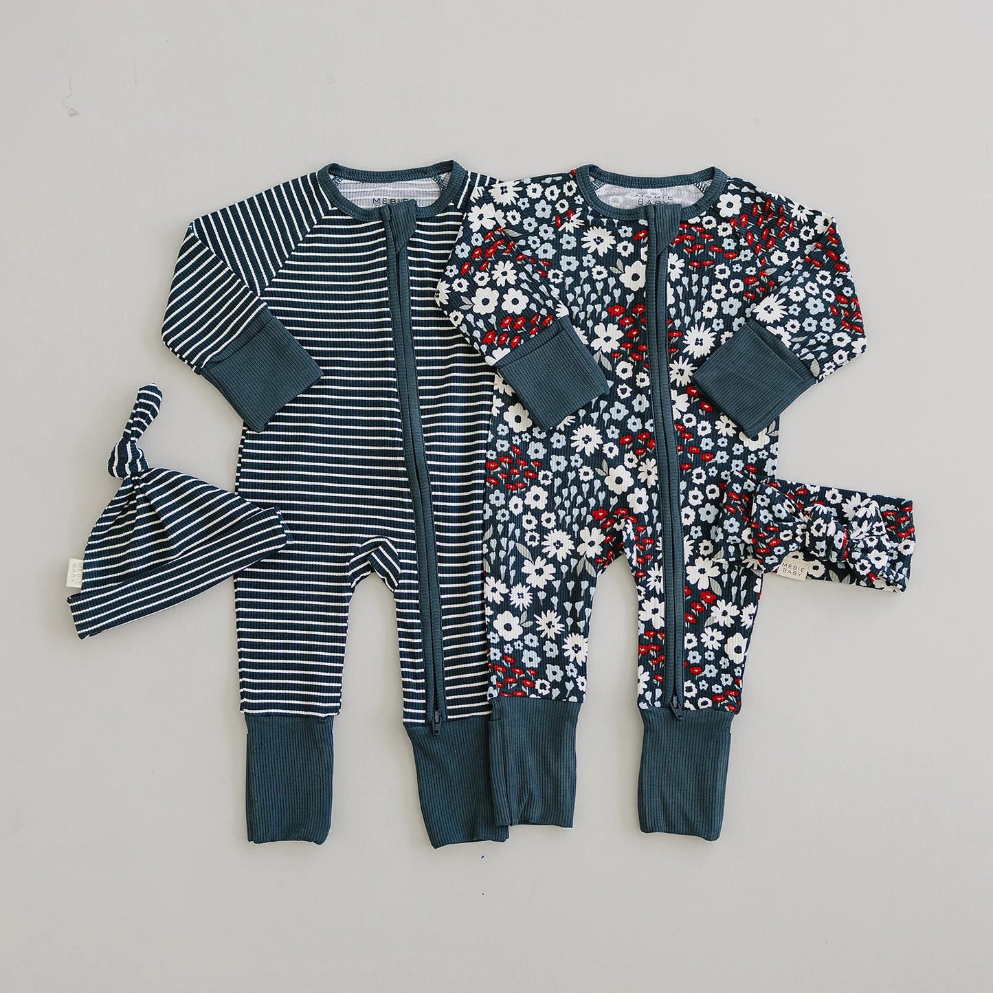 Americana Floral Ribbed Bamboo Pajama