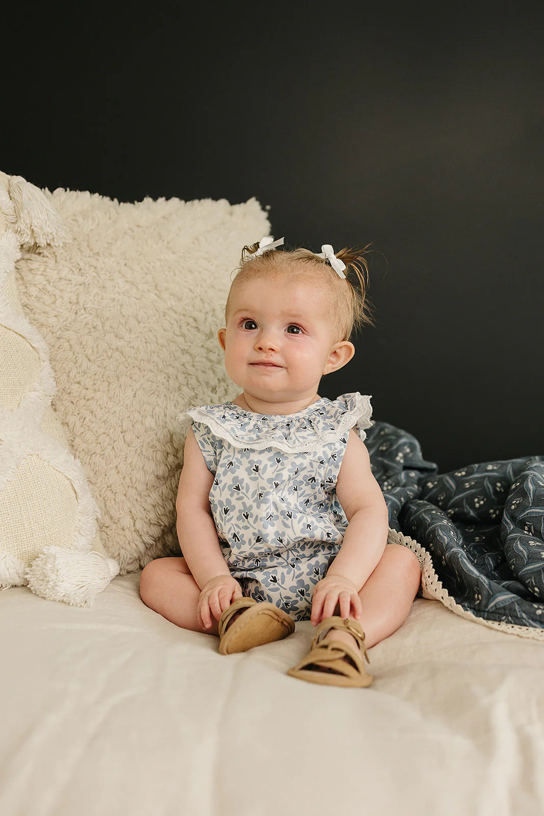 Blue Blossom Bubble Romper