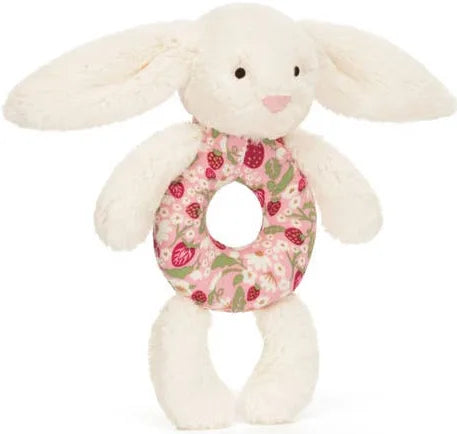 Bashful Bunny Ring Rattle - Pink