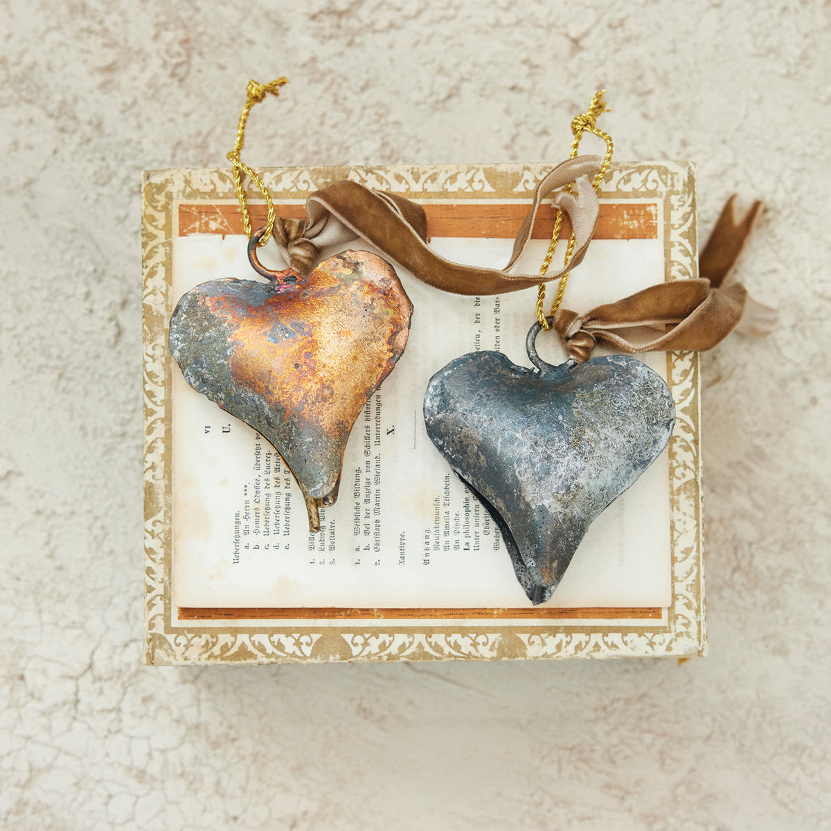 Metal heart bell Christmas ornament, view 2