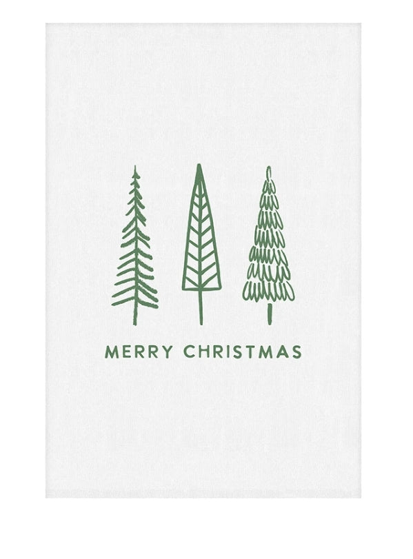 Trio Trees Christmas Towel