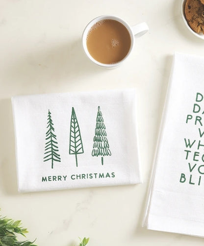 Trio Trees Christmas Towel