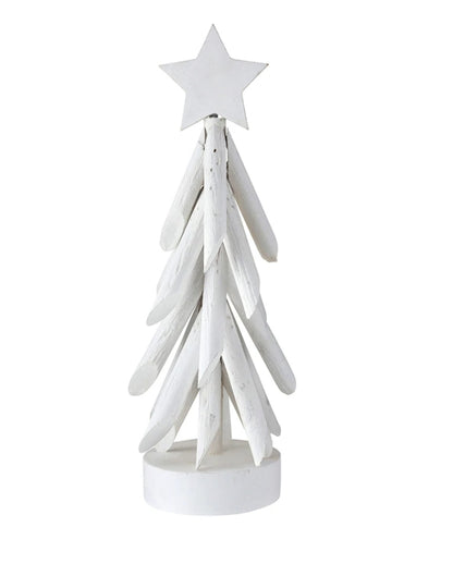 Driftwood White Tree with Star