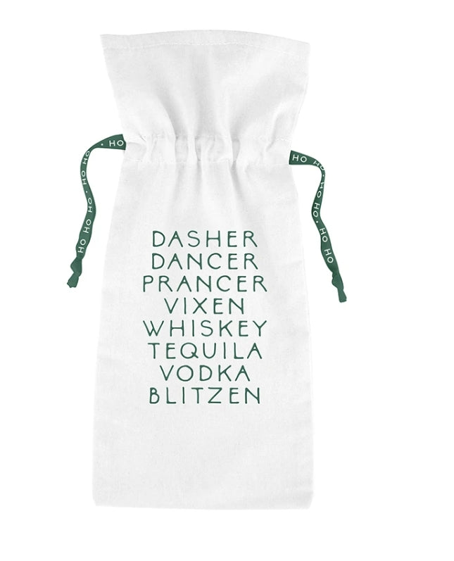 Holiday Muslin Wine Bag