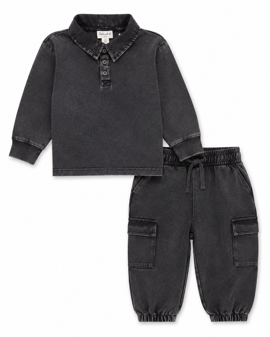 Overdye Long Sleeve Polo Set