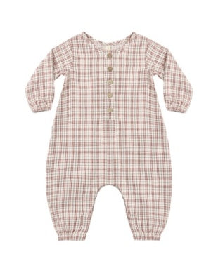 Woven Jumpsuit Christmas Plaid