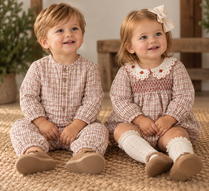 Callie Romper Christmas Plaid
