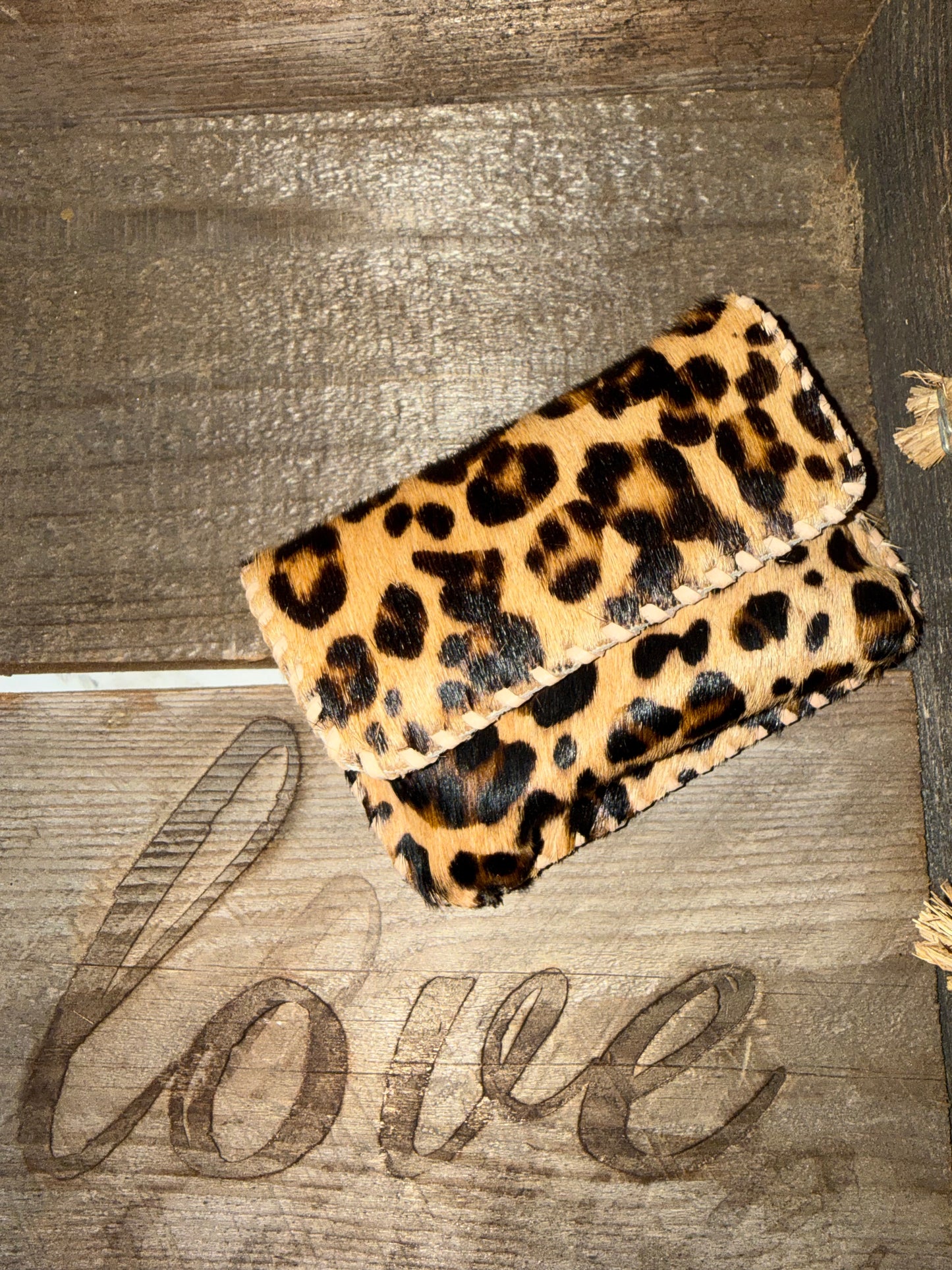 Neo card purse Cowhide Hairon leather