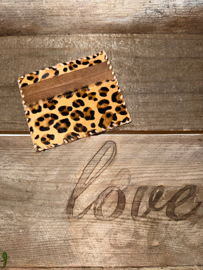 Ivy Card Holder Cowhide Hairon Leather