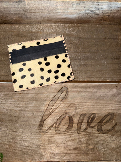 Ivy Card Holder Cowhide Hairon Leather