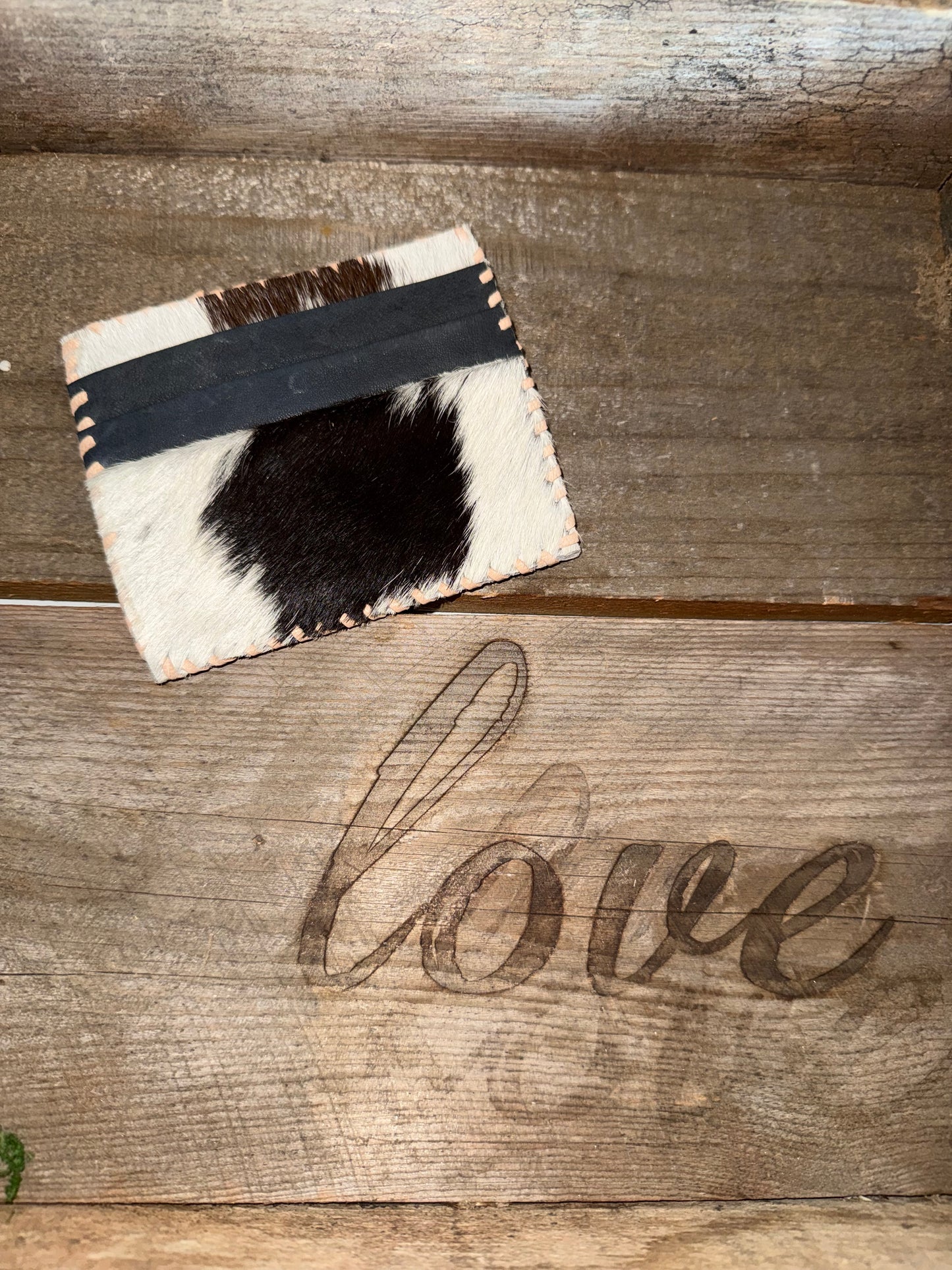 Ivy Card Holder Cowhide Hairon Leather
