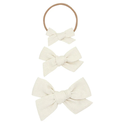 Linen Bow Medium Headband