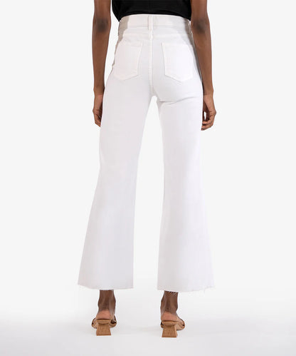 Optic White Meg High Rise Wide Leg Jean