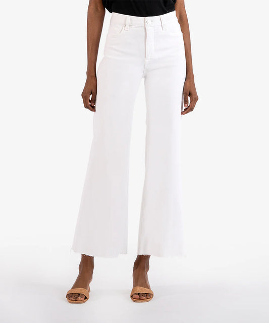 Optic White Meg High Rise Wide Leg Jean