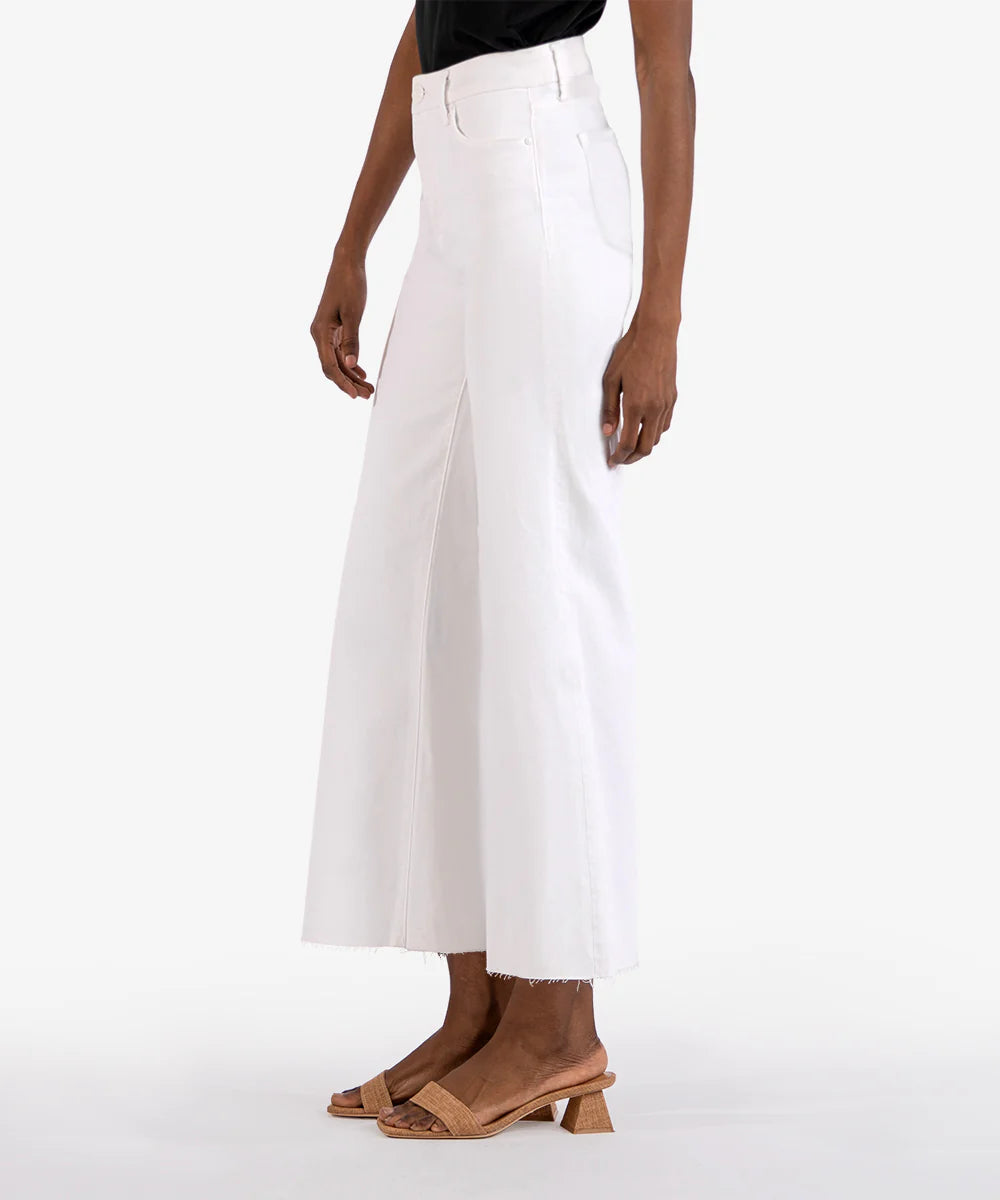 Optic White Meg High Rise Wide Leg Jean