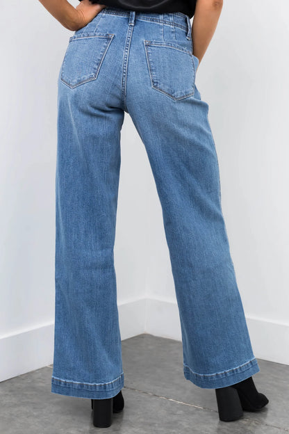 Kancan High Rise Wide Leg Jean