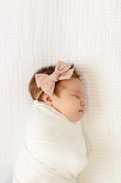 Linen Bow Large Headband