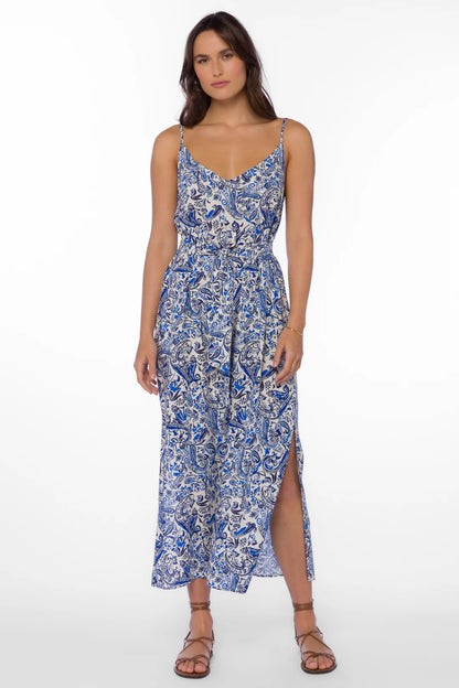 Velvet Heart Blue Paisley Maxi Dress