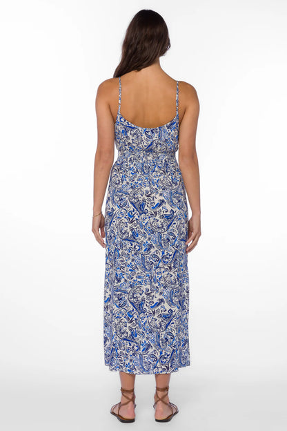 Velvet Heart Blue Paisley Maxi Dress