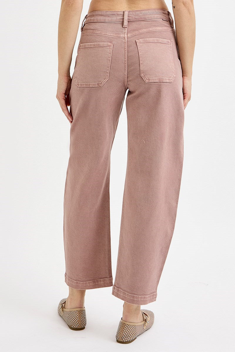 TUMMY CONTROL HIGH RISE CROP BARREL PANTS