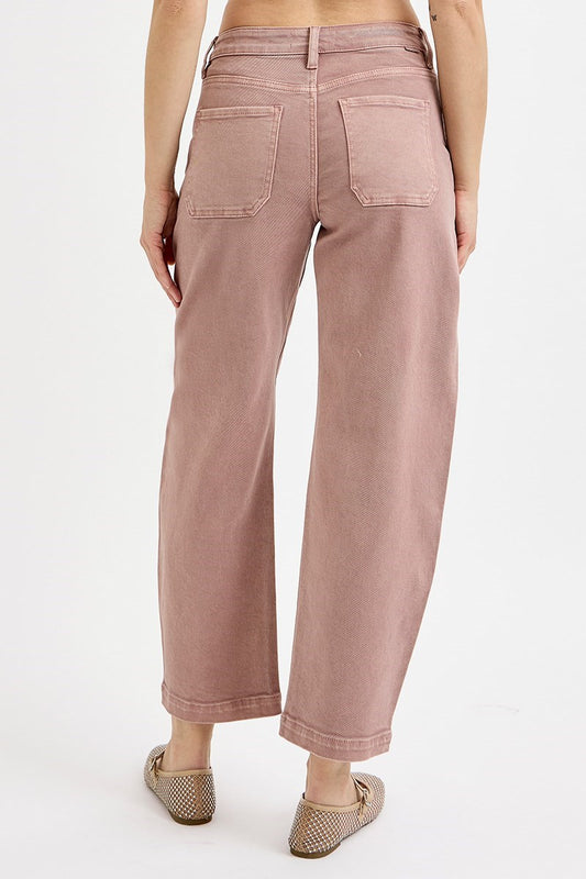 TUMMY CONTROL HIGH RISE CROP BARREL PANTS
