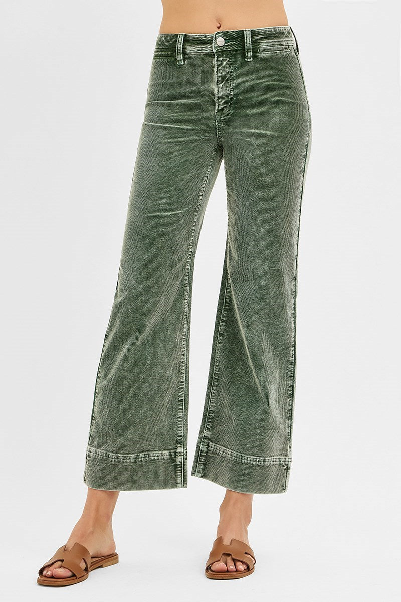 Crop Corduroy High Rise Pants