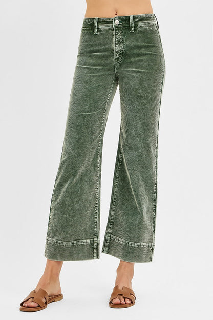 Crop Corduroy High Rise Pants
