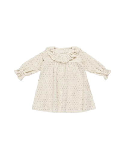 Velour Baby Dress - Polka Dot