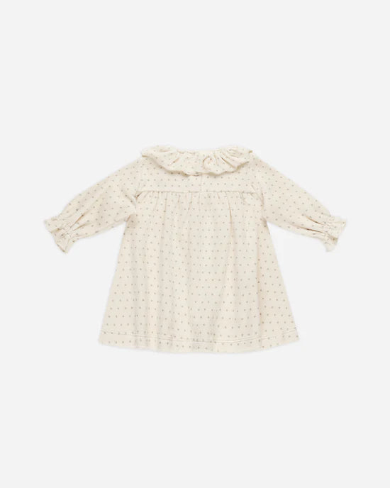 Velour Baby Dress - Polka Dot