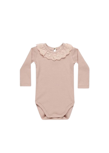 Ruffle Collar Bodysuit - Blush