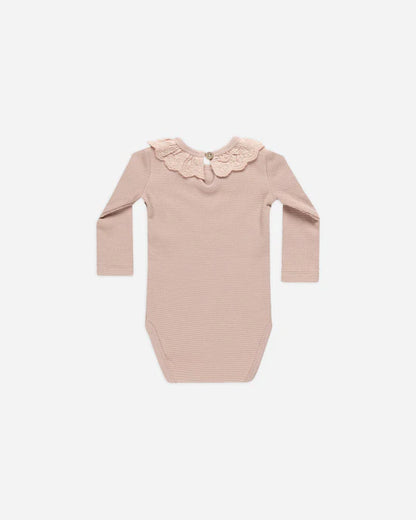 Ruffle Collar Bodysuit - Blush