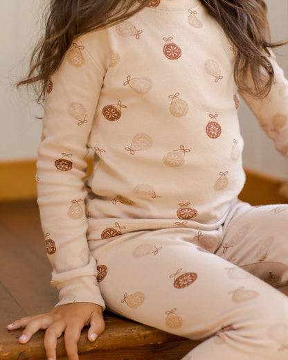 Organic Long Sleeve Pajama Set - Ornaments