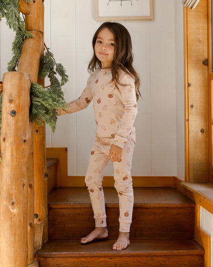 Organic Long Sleeve Pajama Set - Ornaments