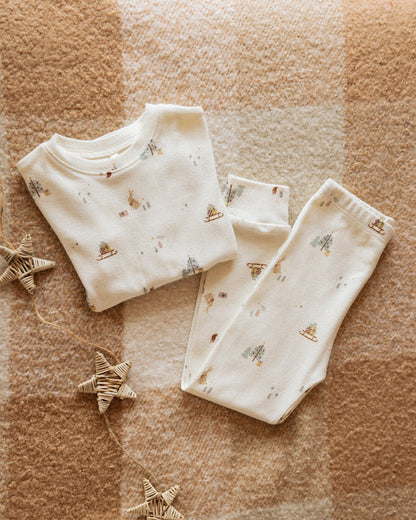 Organic Long Sleeve Pajama Set - Presents