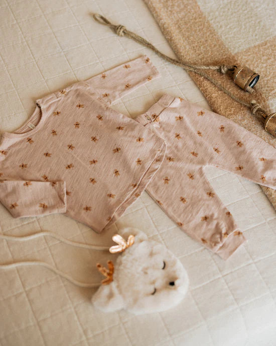 Long Sleeve Tee + Pant Set - Gingerbread