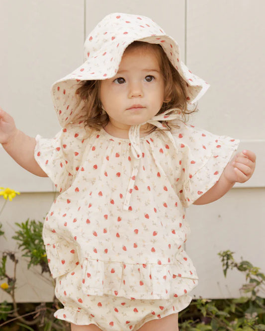 Butterfly Top + Bloomer Set - Strawberry Fields