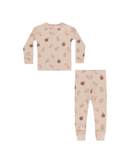 Organic Long Sleeve Pajama Set - Ornaments