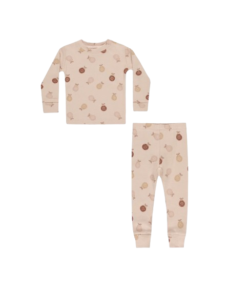 Organic Long Sleeve Pajama Set - Ornaments